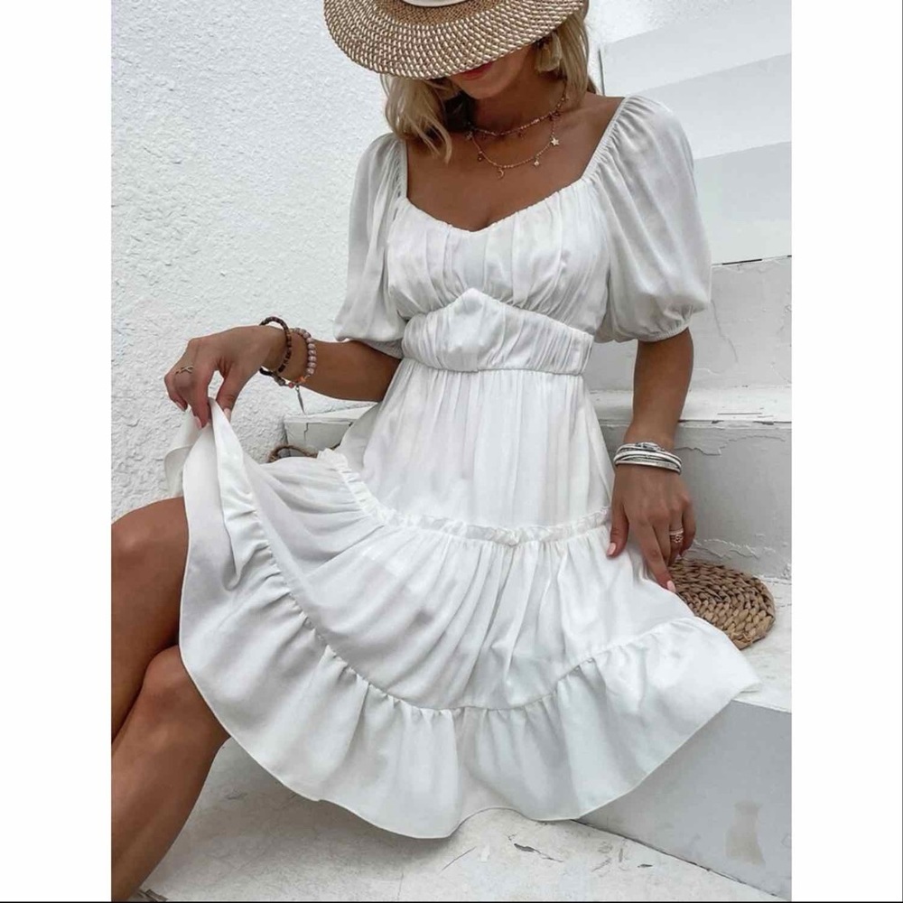 Sweetheart neck boho dress - Picture 6 of 7